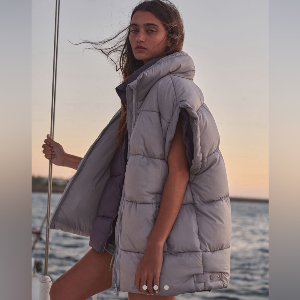 Free people in a bubble puffer vest